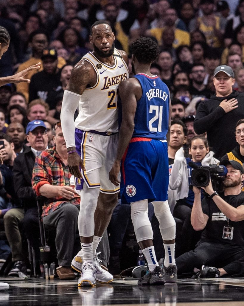 LeBron James Los Angeles Lakers Patrick Beverley LA Clippers