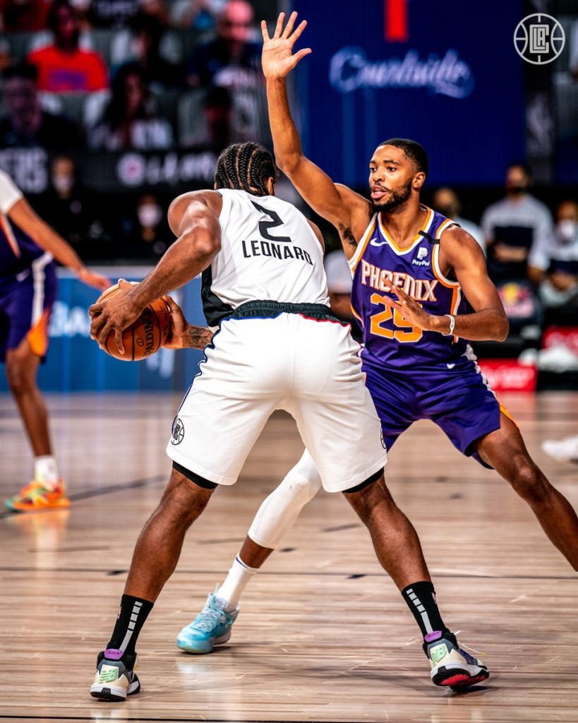 Kawhi Leonard Mikal Bridges LA Clippers Phoenix Suns NBA Orlando Bubble