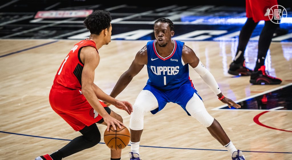 LA Clippers Portland Trail Blazers Anfernee Simons Reggie Jackson