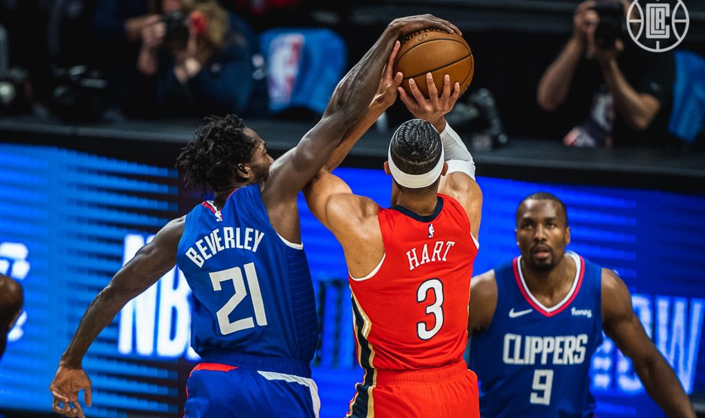 LA Clippers New Orleans Pelicans Patrick Beverley Josh Hart Serge Ibaka