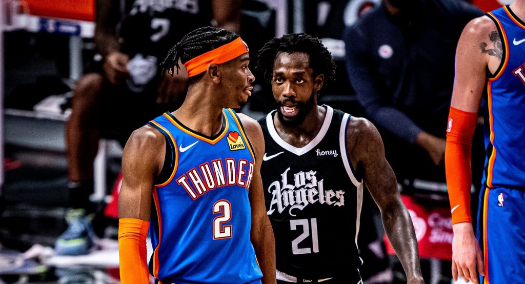 LA Clippers Oklahoma City Thunder Shai Gilgeous-Alexander Patrick Beverley